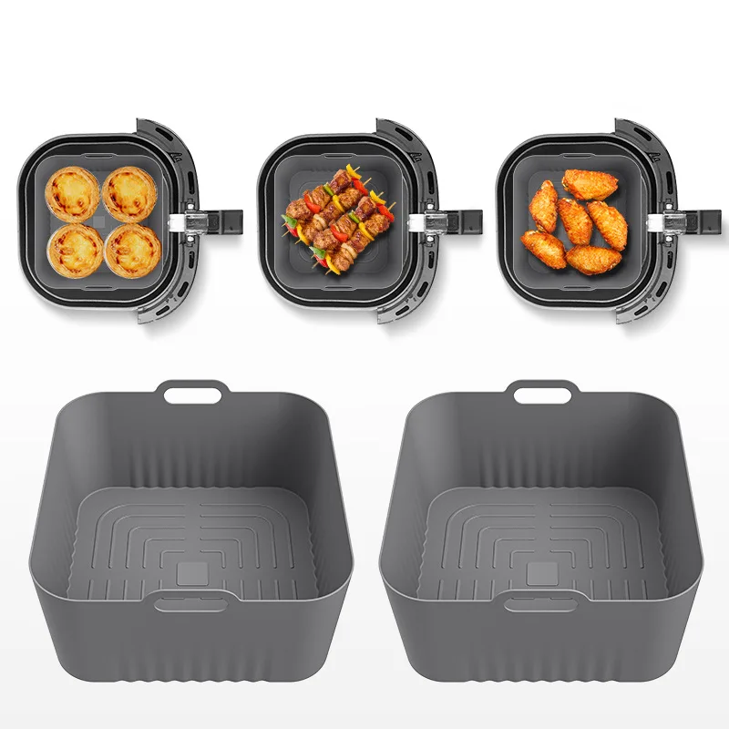 Air Fryer 5L Digital - 17cm Silicone Air Fryer Mold -