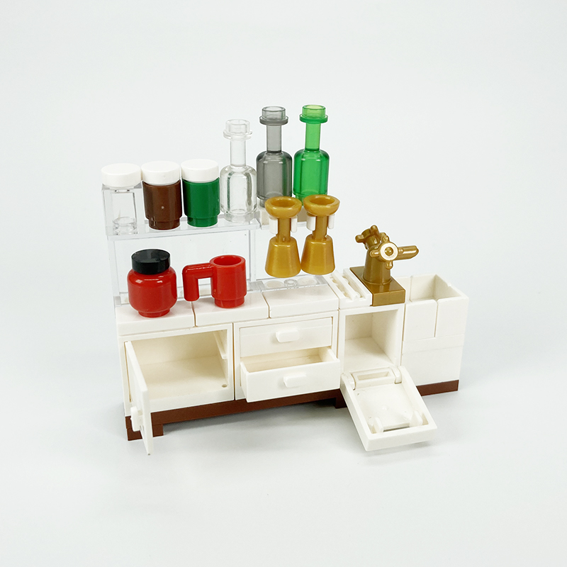 MOC block creative toys kitche - Kitchen Appliances Refrigerators 评论和价格