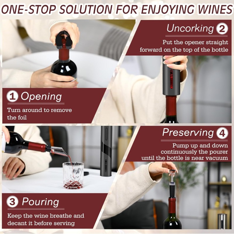 Rechargeable Multifunction Ele - Wine Opener Electric 评论和价格