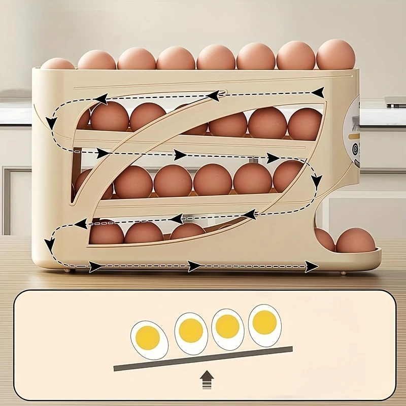 2-4 Tier Rolling Egg Storage C - Kitchen Appliances Refrigerators 评论和价格