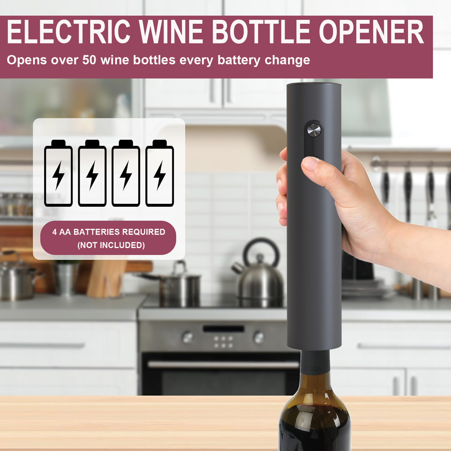 Electric Wine Opener, Black Co - Wine Opener Electric 评论和价格