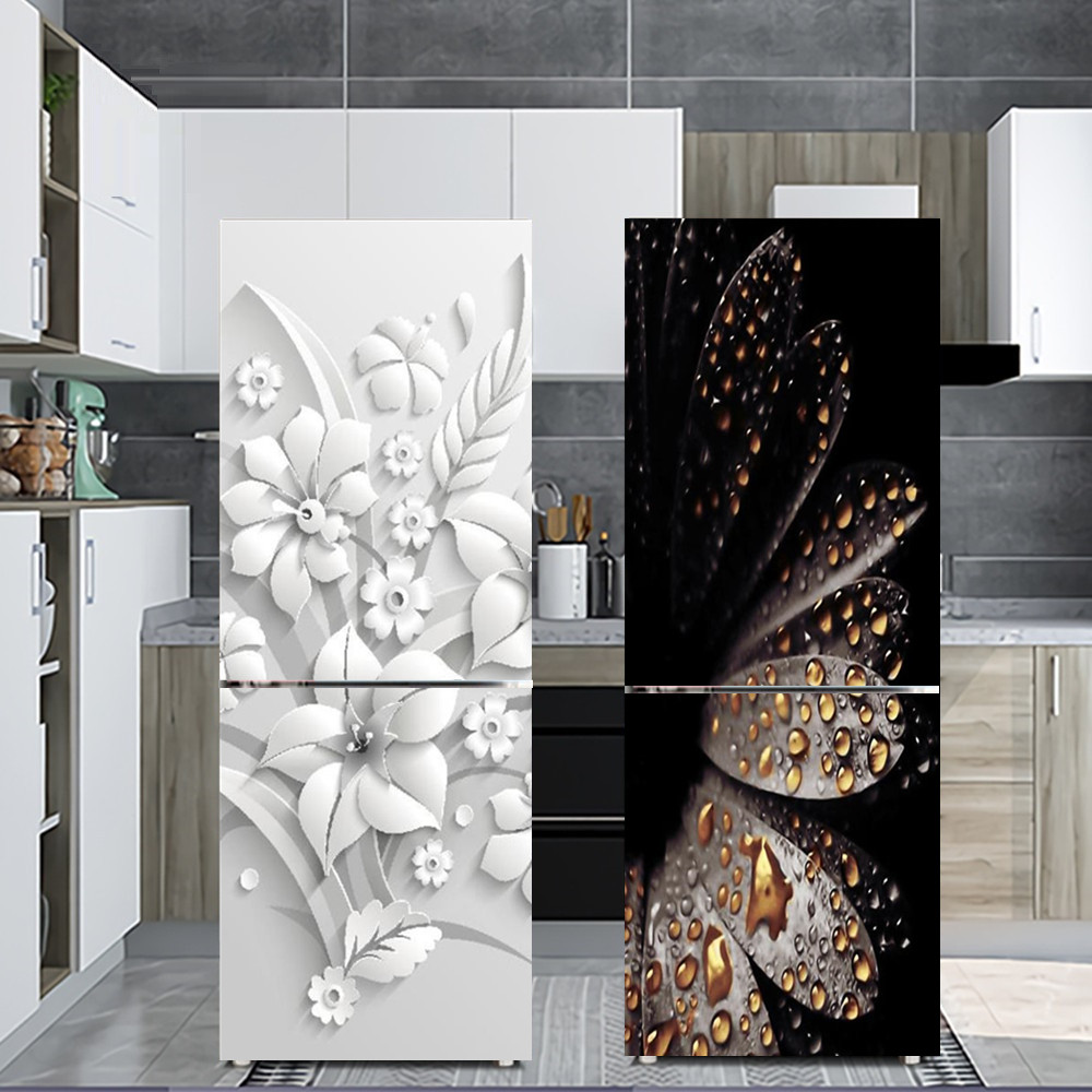 White Flower Refrigerator Deco - Kitchen Appliances Refrigerators 评论和价格